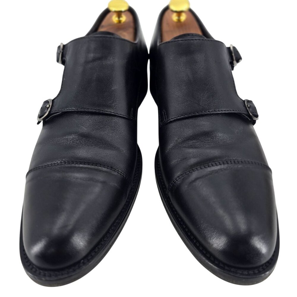 To Boot New York Adam Derrick Italy Men's 10.5 Black Leather Monk Strap Loafers - Picture 2 of 10